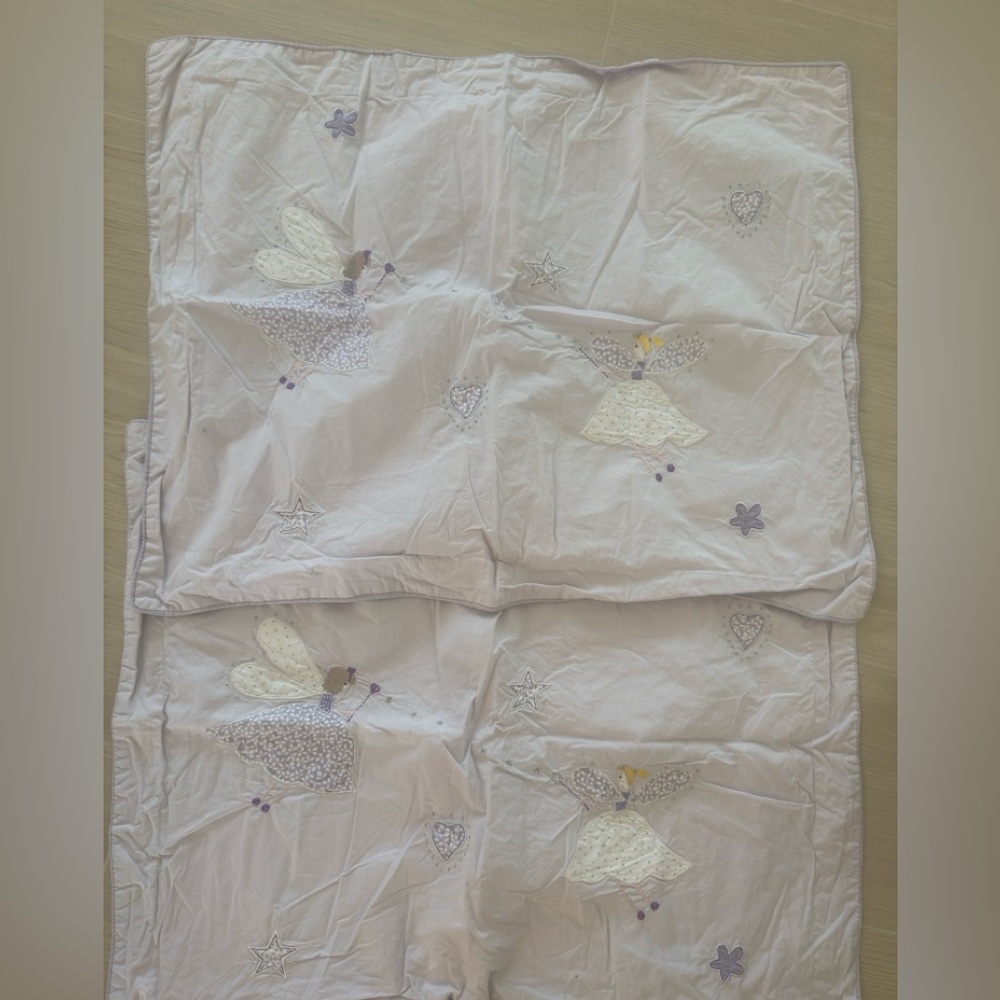 Pottery Barn Kids Fairy lilac  duvet cover and pillow shams